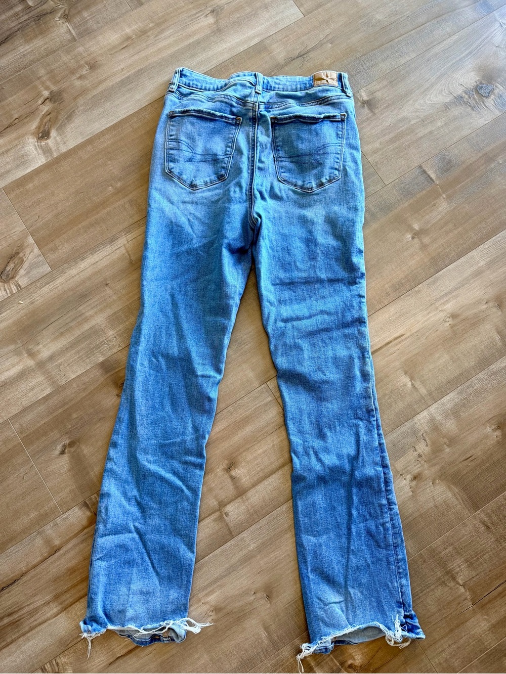 American Eagle AE Next Level Stretch Jean Blue Size 6 Regular Frayed Hems